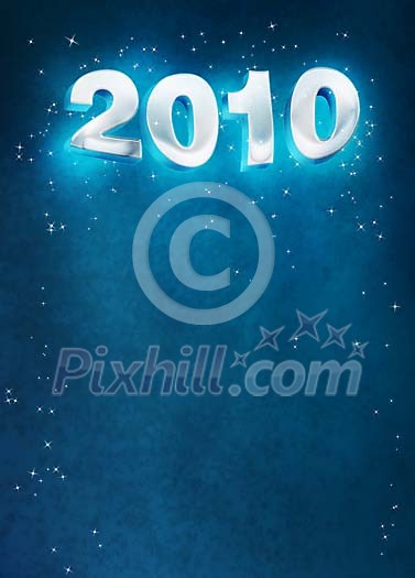2010 in a blue background 2010 in a blue background
