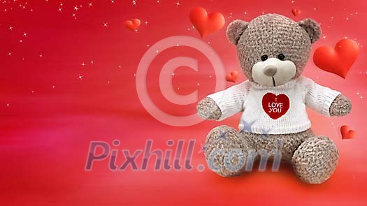 Teddy bear with hearts Teddy bear with hearts