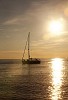 Boat on a evening sea