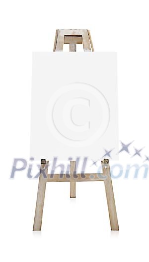 Empty easel with clipping path Empty easel with clipping path