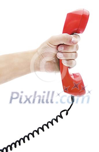 Clipped hand with phone Clipped hand with phone