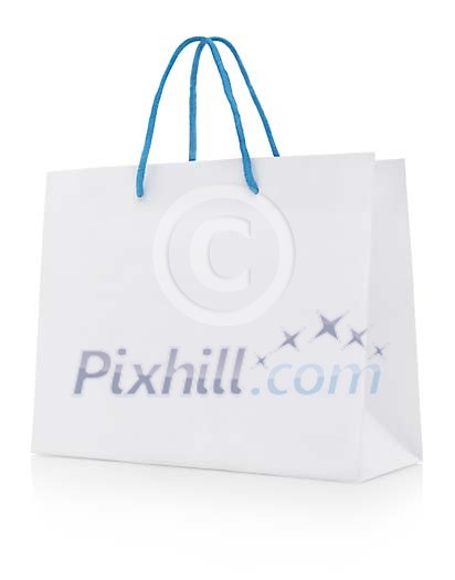 Clipped white gift bag Clipped white gift bag