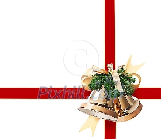 Jingle bells with red ribbon Jingle bells with red ribbon