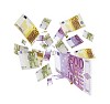 Flying euros on a white background