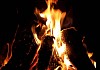 Burning campfire background