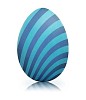 Clipped blue easter egg with stripes