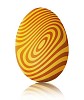 Clipped easter egg with stripes