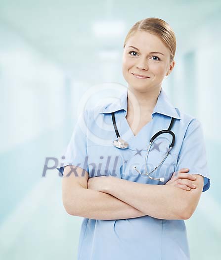 Female nurse smiling