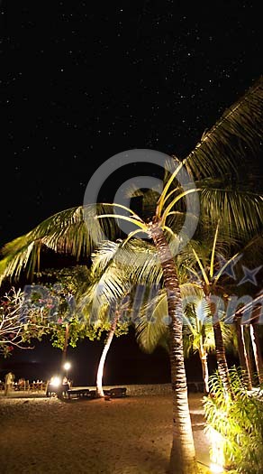 Lighted beachside at night Lighted beachside at night
