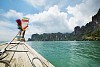 Longtail boat on sea at Krabi, Thailand