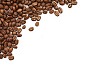Coffee beans in the upper corner