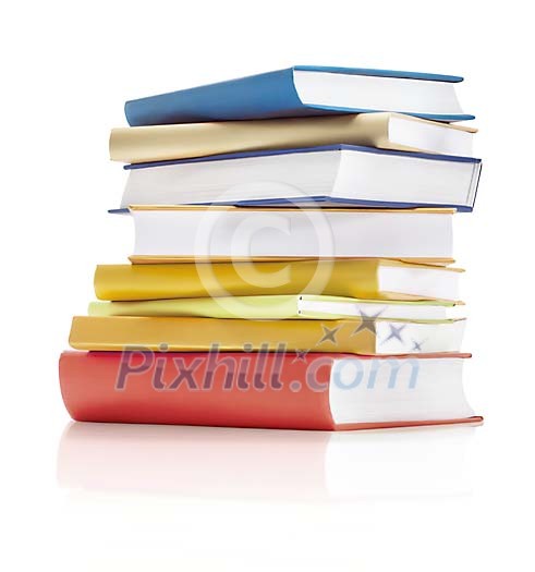 Clipped pile of books Clipped pile of books