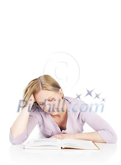 Woman reading a book Woman reading a book