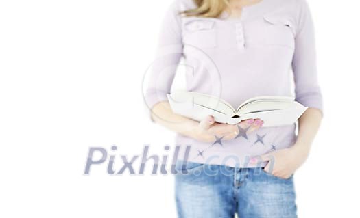 Woman reading a book Woman reading a book