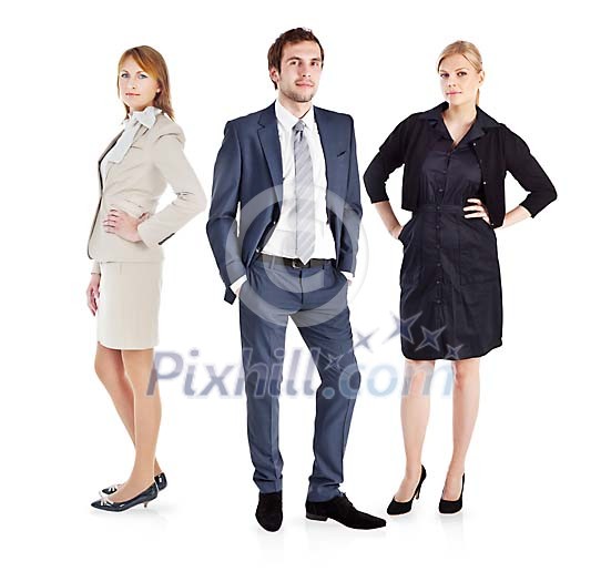 Clipped business themed man and women Clipped business themed man and women