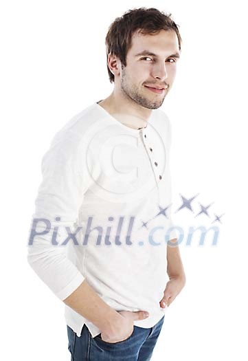 Clipped man dressed casually Clipped man dressed casually