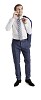 Man wearing suit sepaking to mobile, hand made clipping path included