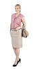 Clipped pretty woman with a bag