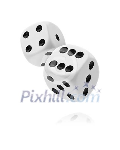 Clipped two dices Clipped two dices