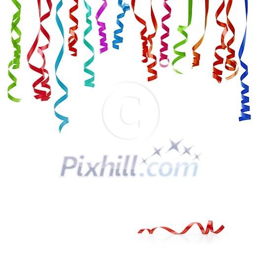 Ribbons hanging from above Ribbons hanging from above