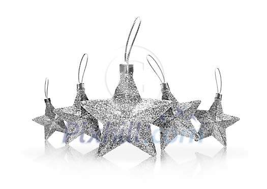 Shiny silver christmas stars Shiny silver christmas stars