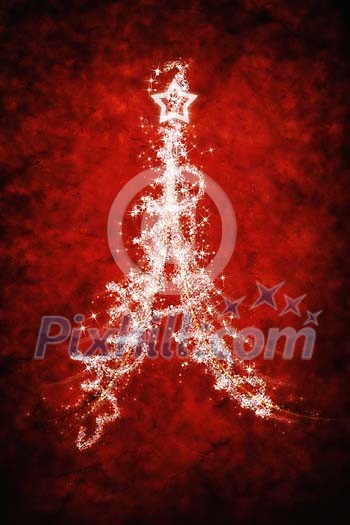 Christmas tree made out of sparkling stars Christmas tree made out of sparkling stars
