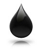 Isolated black oil drop