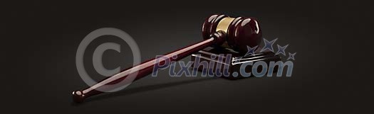 Gavel on a dark background Gavel on a dark background