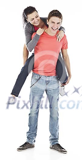 Clipped couple, man carrying a woman Clipped couple, man carrying a woman