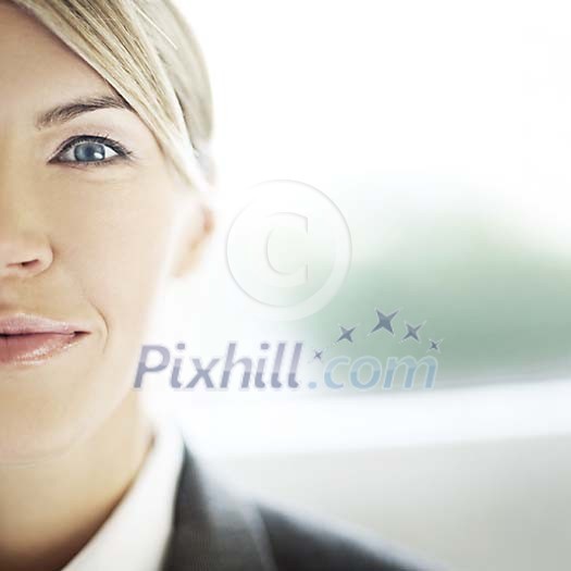 Closeup of a half of a womans face Closeup of a half of a womans face