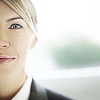 Closeup of a half of a womans face