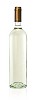 Isolated bottle of white wine