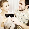 Couple having wine
