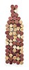 Isolated wine bottle made of bottle corks