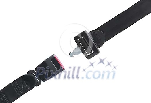 Isolated opened seat belt Isolated opened seat belt