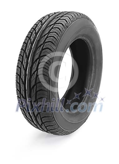 Isolated black tyre Isolated black tyre