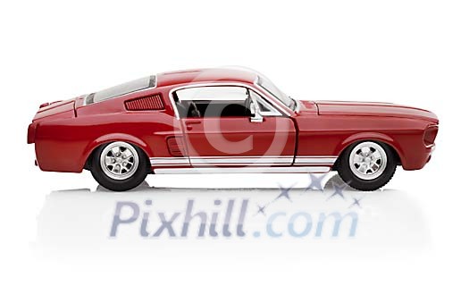 Isolated red toy car Isolated red toy car