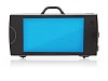 Online travel concept: mobile phone as a suitcase