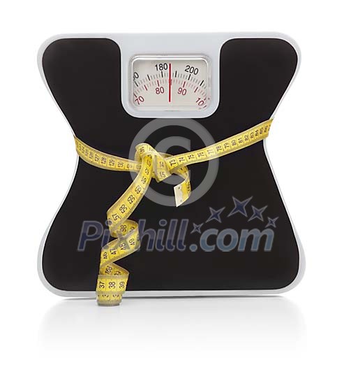 Isolated scales with a tapeline Isolated scales with a tapeline