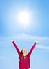 Woman enjoying spring sun