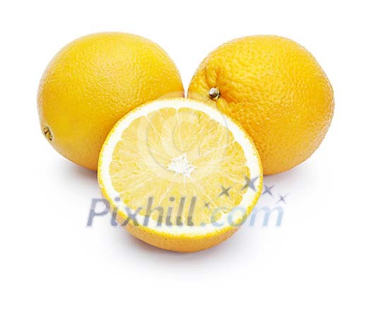 Isolated oranges Isolated oranges
