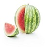 Isolated watermelon with slice cut out