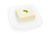 Isolated butter on a plate