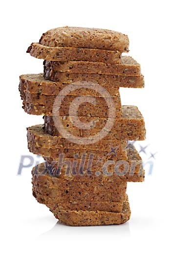 Isolated tower, made of bread Isolated tower, made of bread