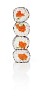 Isolated tower made of sushi