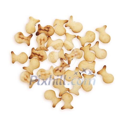 Isolated fish-shaped cookies Isolated fish-shaped cookies