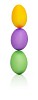 Pile og colourfull eggs with hand made clipping path