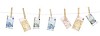 Isolated banknotes hanging on the washing line