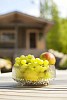 Sun  shining on a bowl of fruits