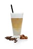 Isolated glass of caffee latte